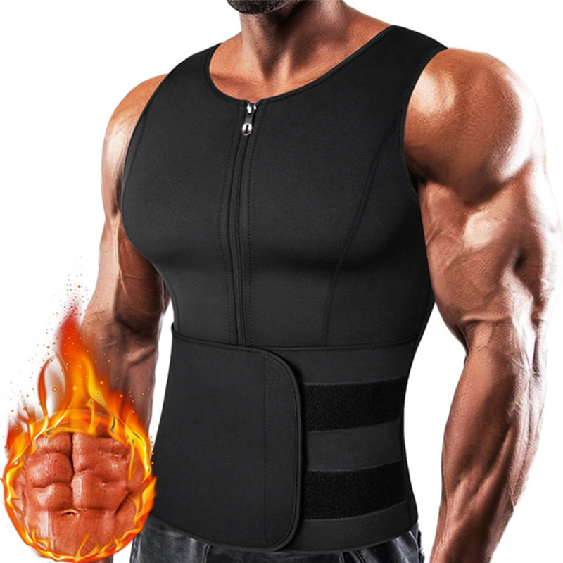 Crossfit Weight Vest - Männer Neopren Sauna Zipper Taille Trainer