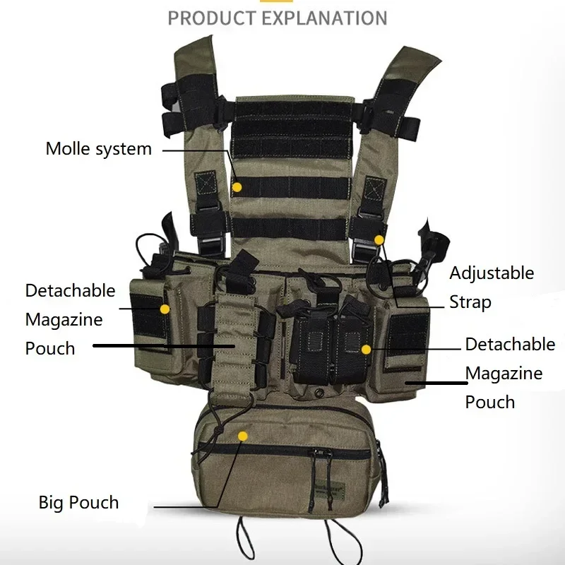 Crossfit Gear Men - D3CR Brust Rig Weste Multicam Schwarz