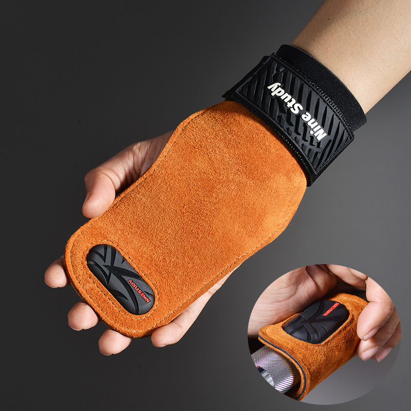 Crossfit Equipment - Rindsleder Fitness studio Griffe Handschuhe Gewichtheben