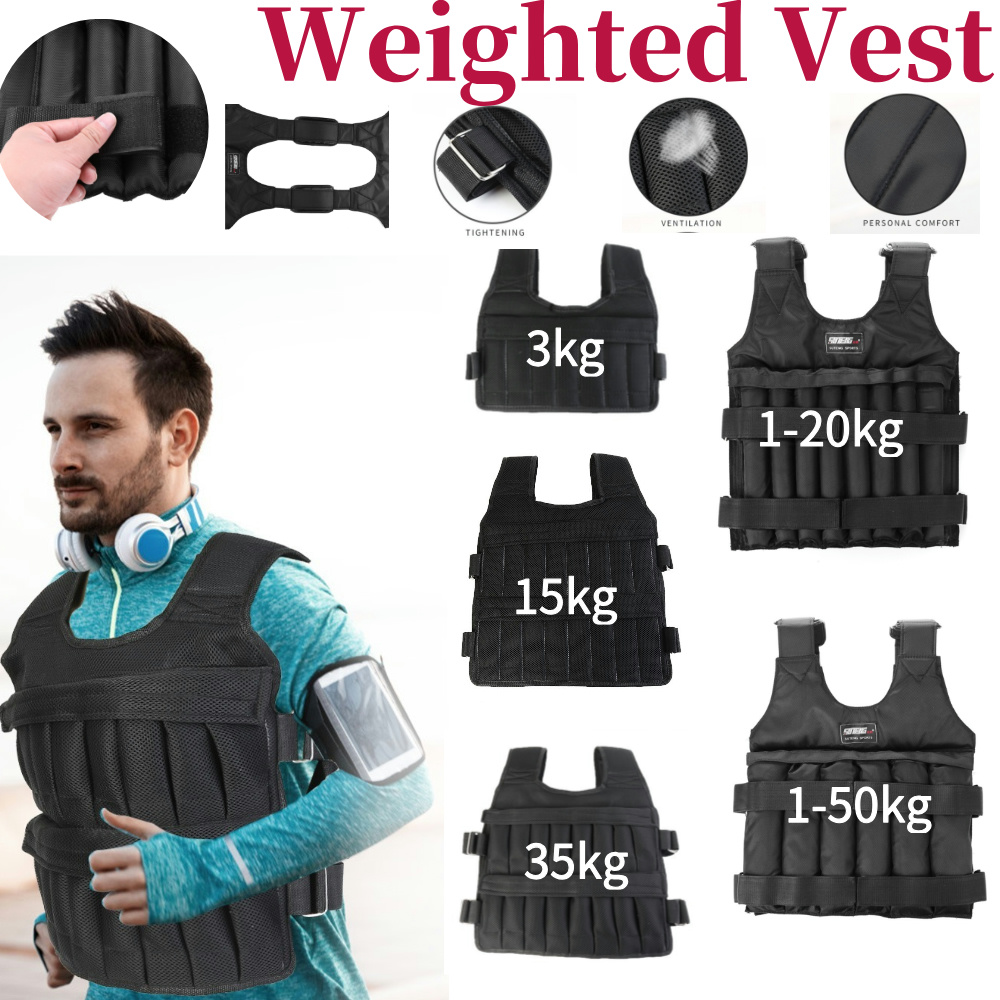 Crossfit Weight Vest - 3/15/35kg Trainings-Gewichtsweste Verstellbare Übungsweste Trainingsausrüstung für