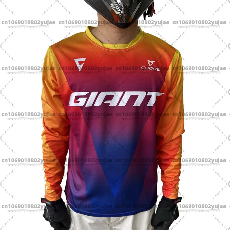 Crossfit Gear Men - Riesiges Langarm-Mountainbike-Radtrikot für Herren, Real Shot