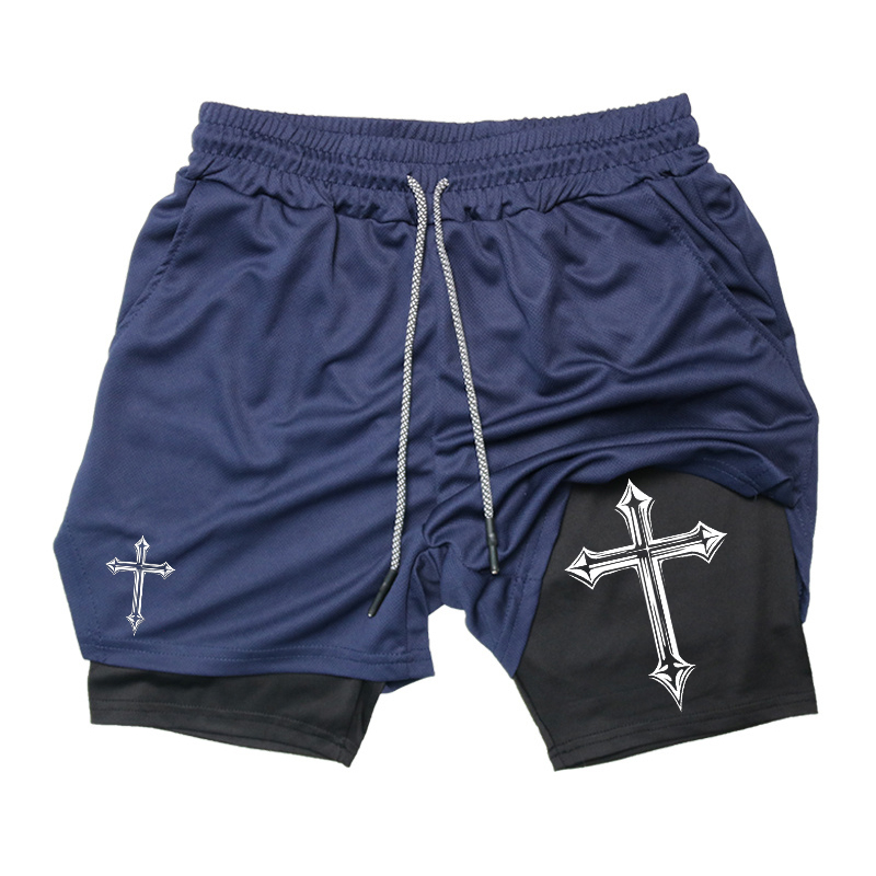 Cross Print 2-in-1 Workout-Lau – Crossfit Gear Men Bewertung und Preis